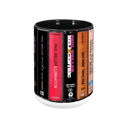 Paul Weller Albums Cassette Collection Retro Accent Mug