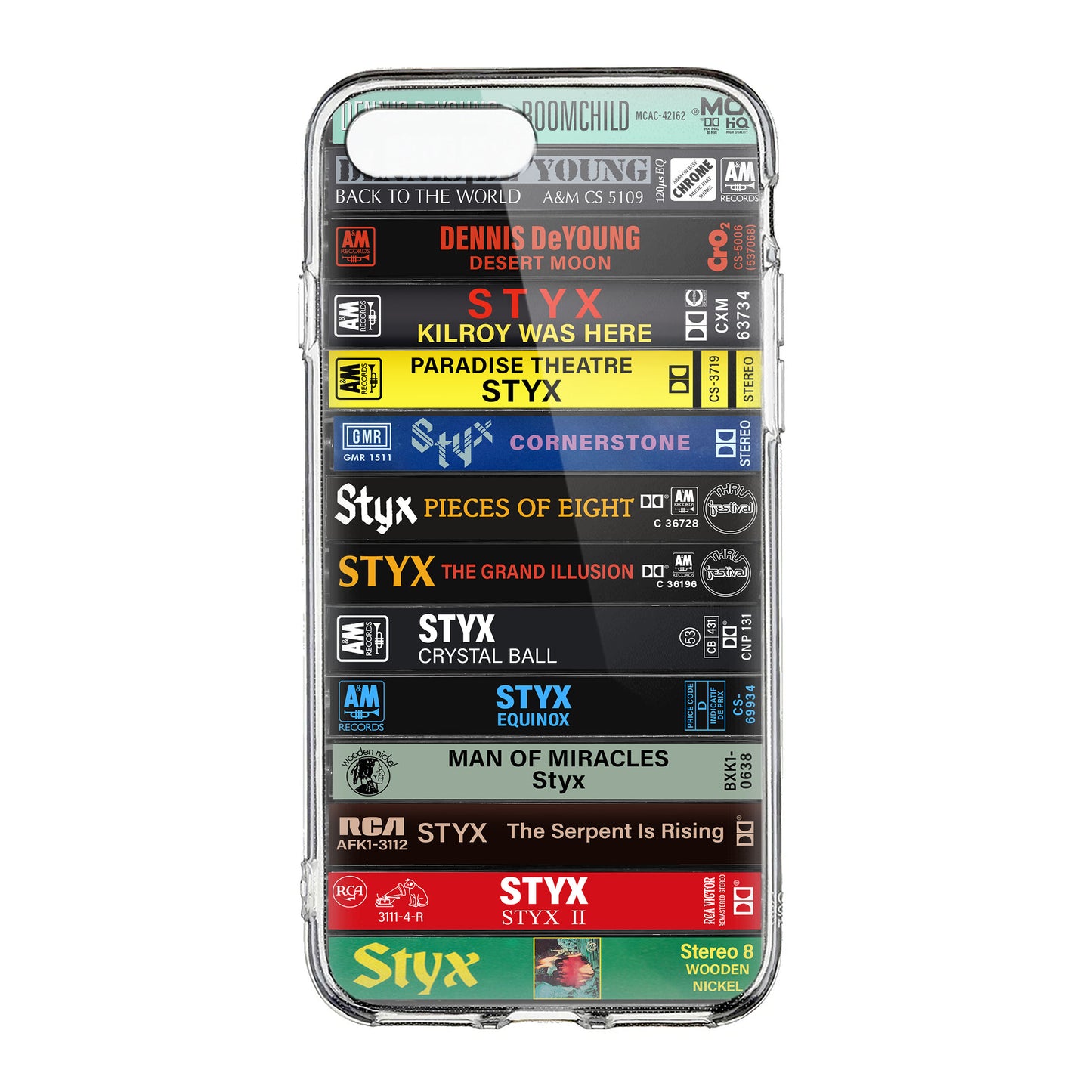 Styx & Dennis DeYoung Albums Cassette Collection Retro Phone Case