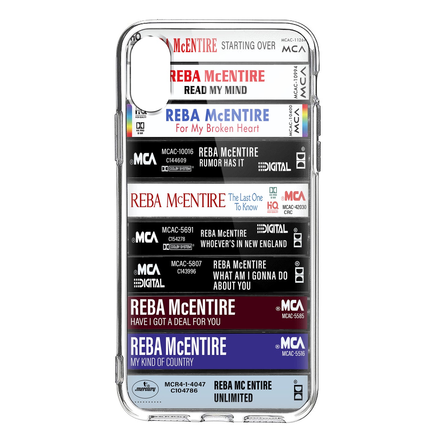 Reba McEntire Albums Cassette Collection Retro Phone Case