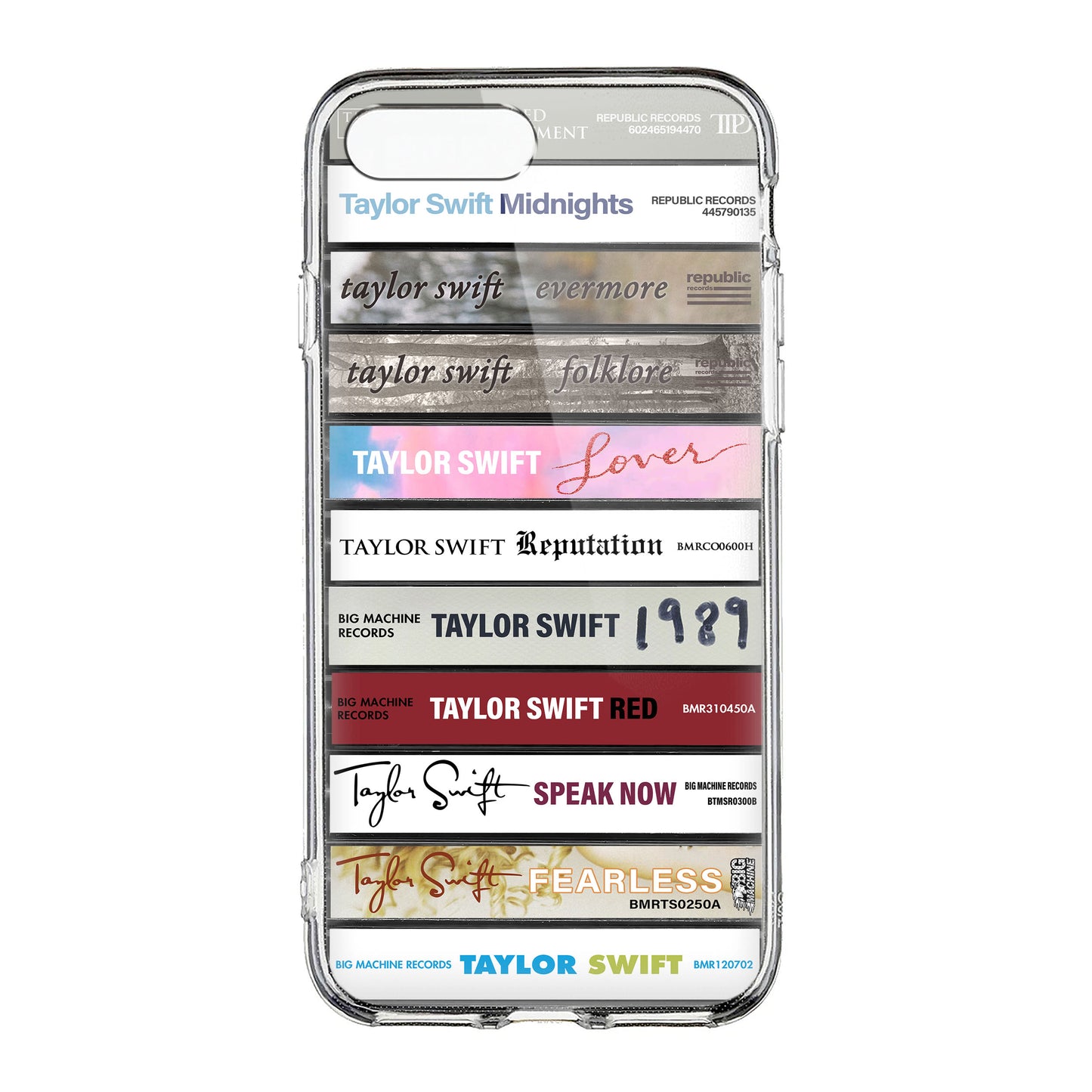 Taylor Swift Albums Cassette Collection Retro Phone Case