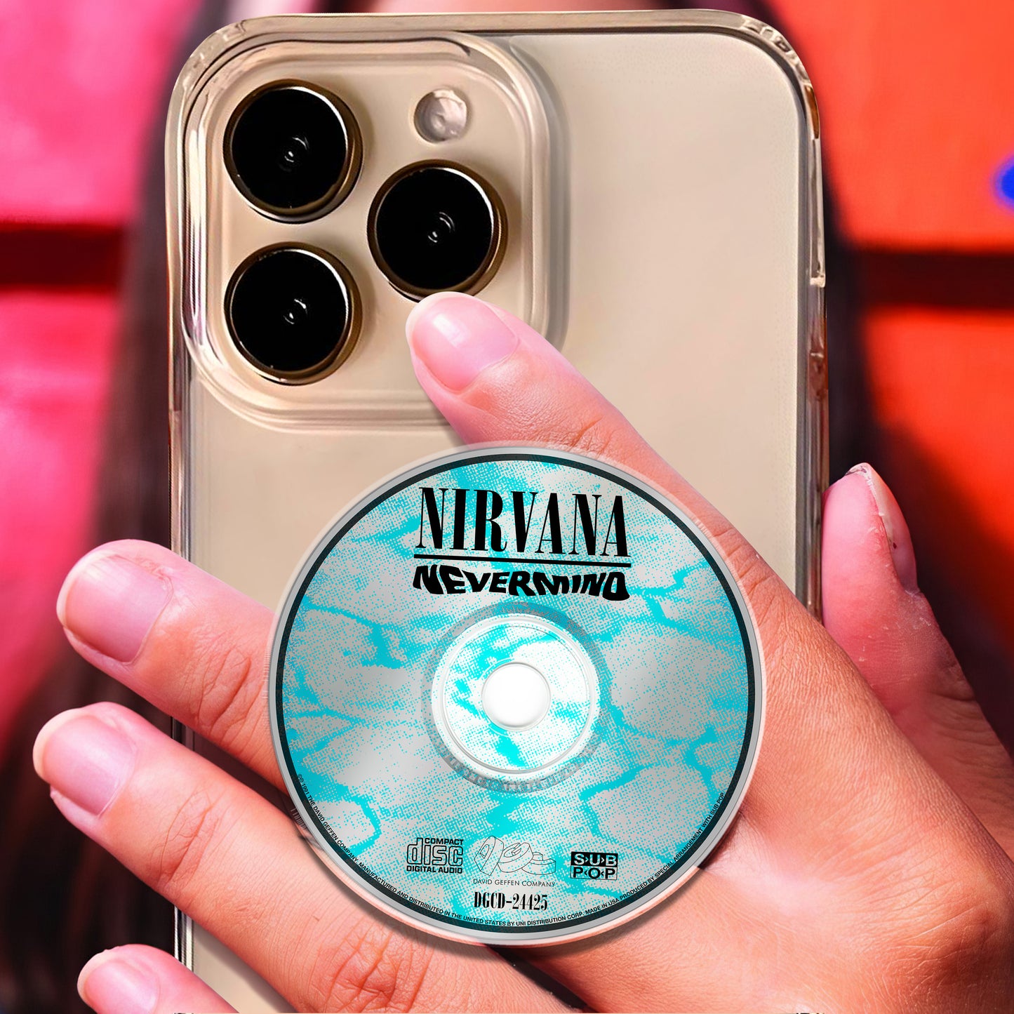 Nevermind CD Magnetic Phone Grip - Nirvana