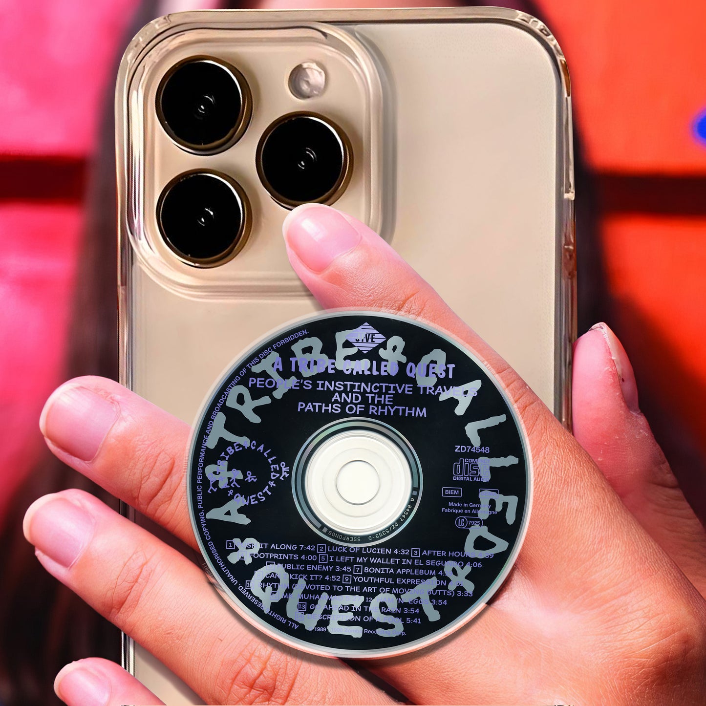 People's Instinctive Travels And The Paths Of Rhythm CD Magnetic Phone Grip - A Tribe Called Quest