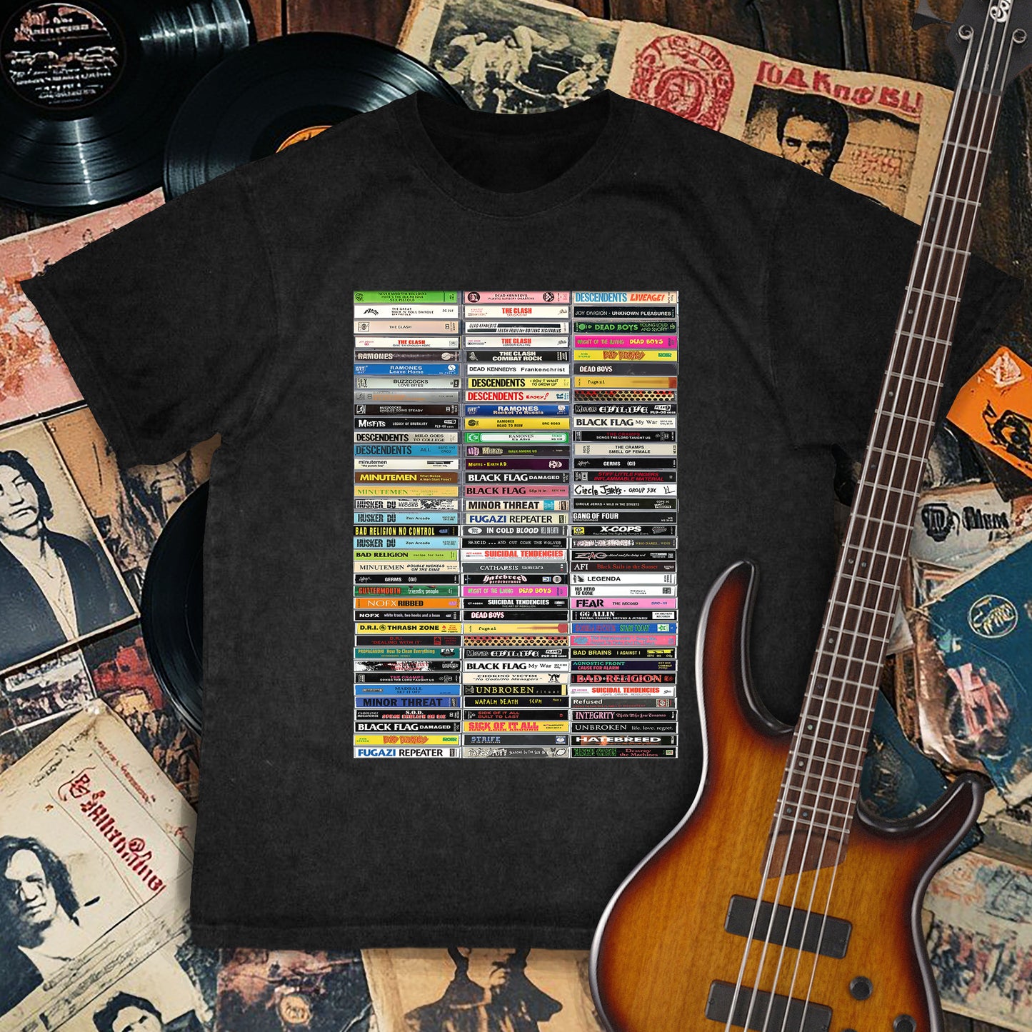 Classic Punk Rock Albums Cassette Retro Collection Premium Unisex T-Shirt