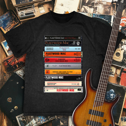 Fleetwood Mac Albums Cassette Retro Collection Premium Unisex T-Shirt