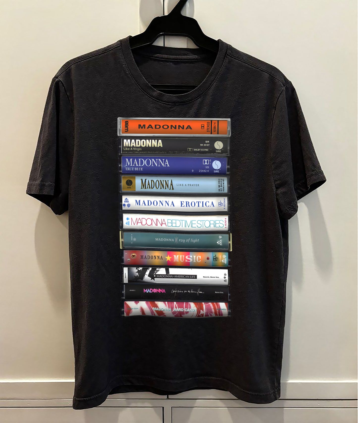 Madonna Albums Cassette Retro Collection Premium Unisex T-Shirt