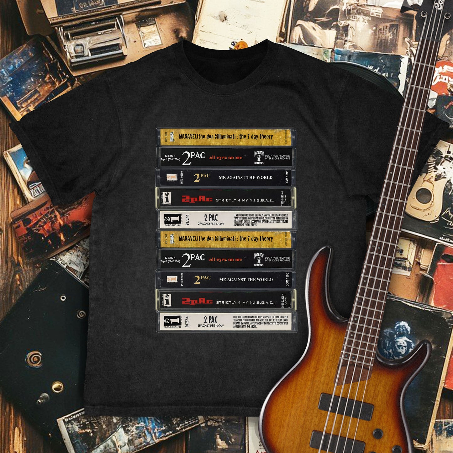 Tupac Albums Cassette Retro Collection Premium Unisex T-Shirt