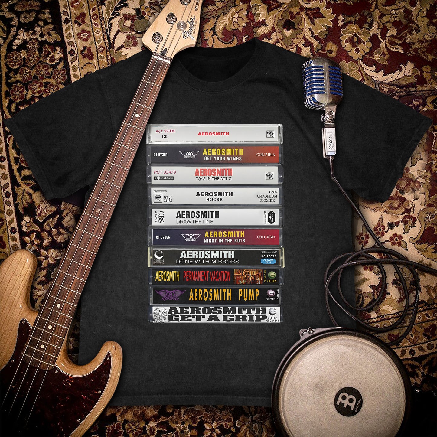 Aerosmith Albums Cassette Retro Collection Premium Unisex T-Shirt