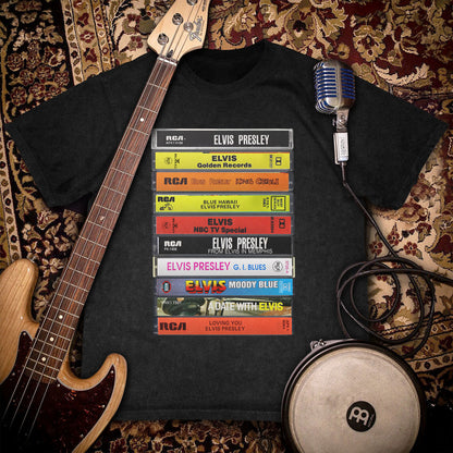 Elvis Presley Albums Cassette Retro Collection Premium Unisex T-Shirt