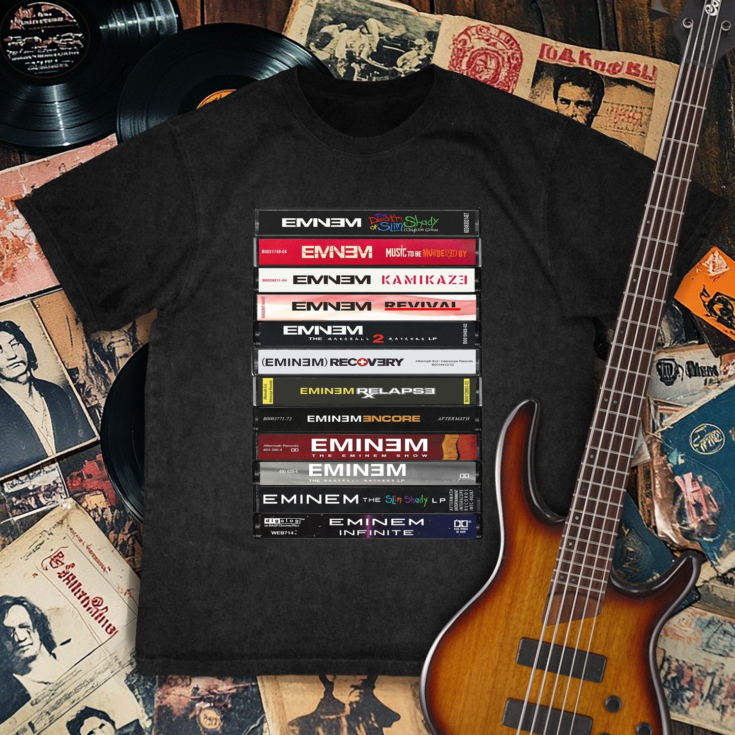 Eminem Albums Cassette Retro Collection Premium Unisex T-Shirt