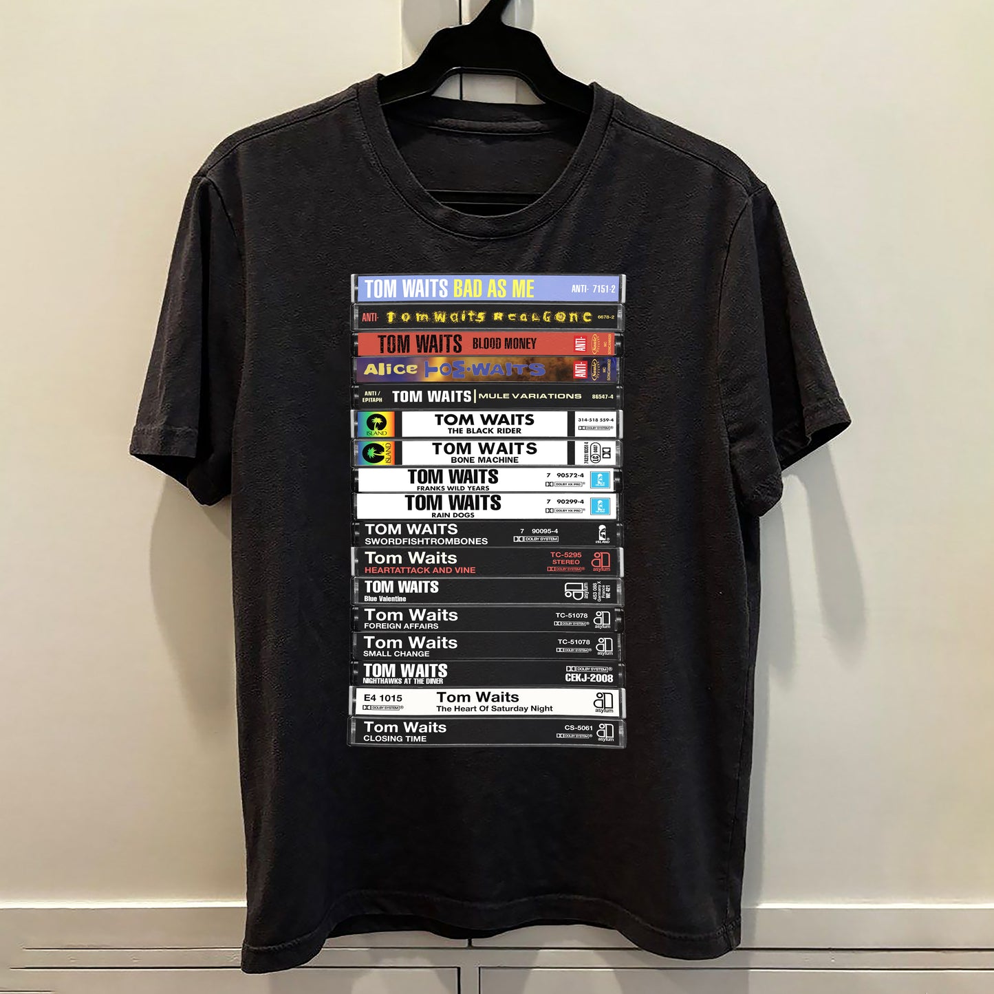 Tom Waits Albums Cassette Retro Collection Premium Unisex T-Shirt
