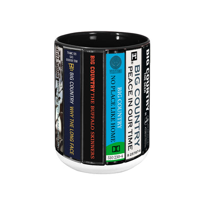 Big Country Albums Cassette Collection Retro Accent Edge-to-Edge Printed Mug