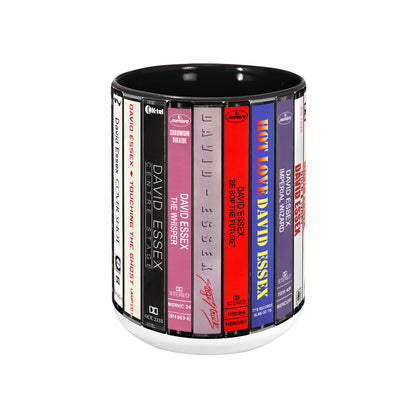 David Essex Albums Cassette Collection Retro Accent Edge-to-Edge Printed Mug