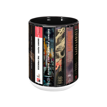 Skinny Puppy Albums Cassette Collection Retro Accent Edge-to-Edge Printed Mug