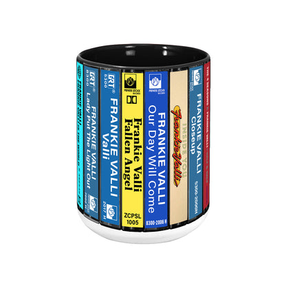 Frankie Valli Albums Cassette Collection Retro Accent Edge-to-Edge Printed Mug
