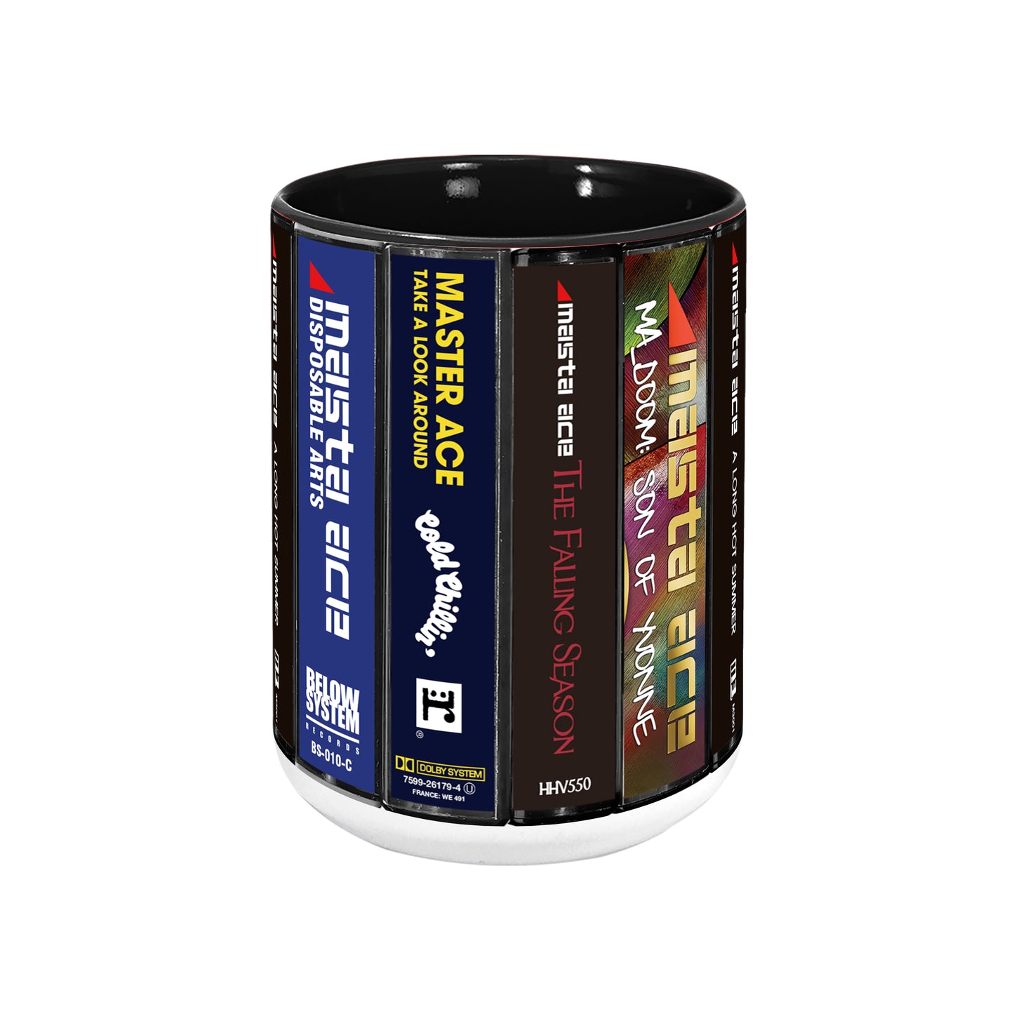 Masta Ace Albums Cassette Collection Retro Accent Edge-to-Edge Printed Mug