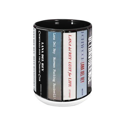 Lana Del Rey Albums Cassette Collection Retro Accent Edge-to-Edge Printed Mug