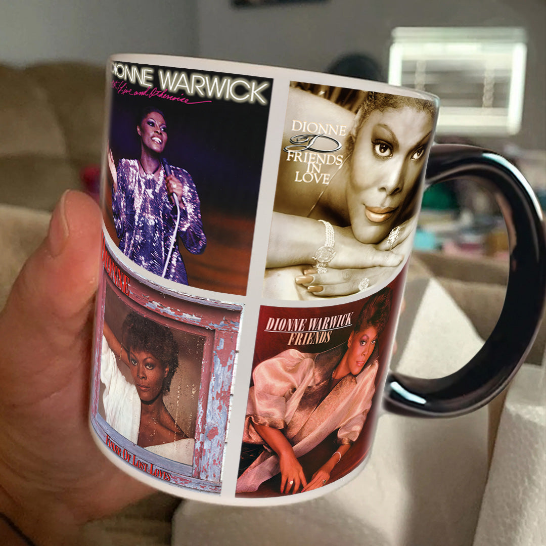 Dionne Warwick Albums Cover Collection Retro Mug