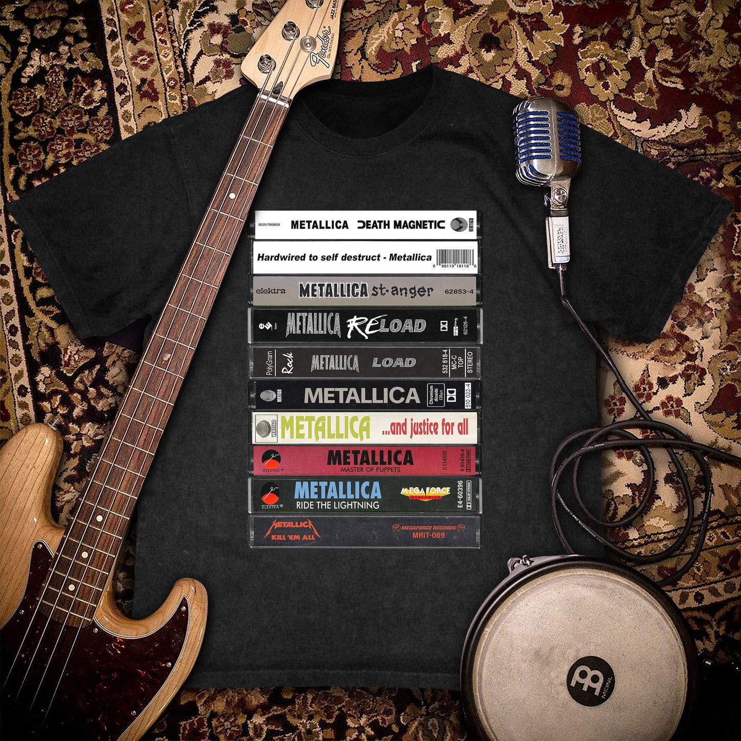 Metallica Albums Cassette Retro Collection Premium Unisex T-Shirt
