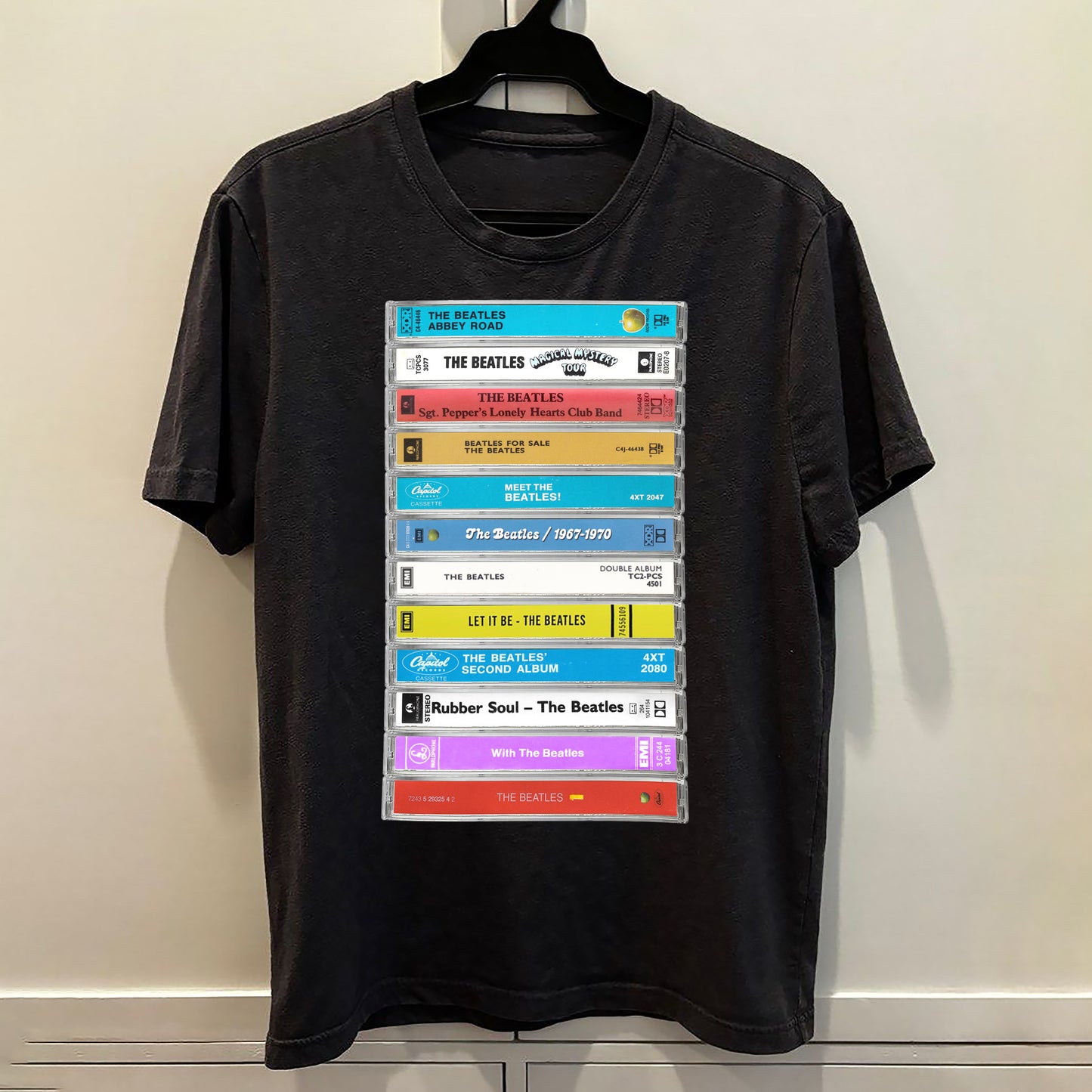 The Beatles Albums Cassette Retro Collection Premium Unisex T-Shirt