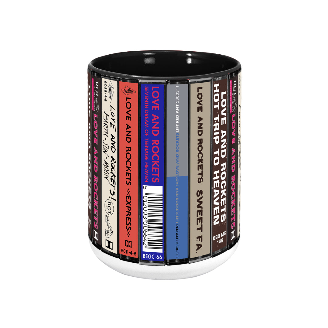 Love and Rockets Albums Cassette Collection Retro Accent Edge-to-Edge Printed Mug