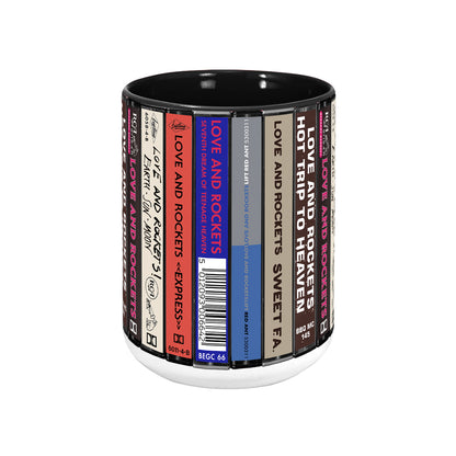 Love and Rockets Albums Cassette Collection Retro Accent Edge-to-Edge Printed Mug