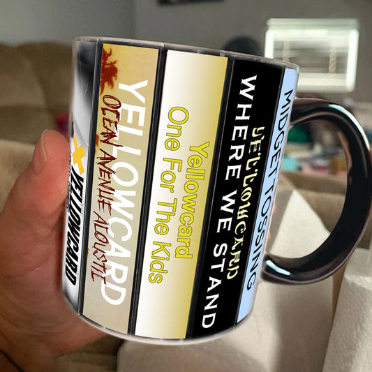 Yellowcard Albums Cassette Collection Retro Accent Edge-to-Edge Printed Mug