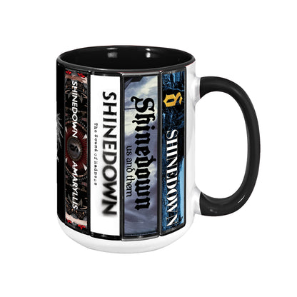 Shinedown Albums Cassette Collection Retro Accent Printed Mug - Logo Version