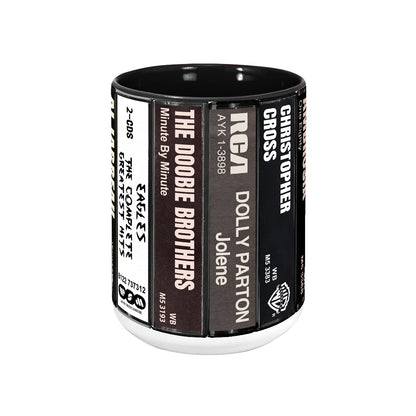 Yacht Rock Albums Cassette Collection Retro Accent Mug