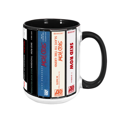 Skid Row Albums Cassette Collection Retro Accent Mug