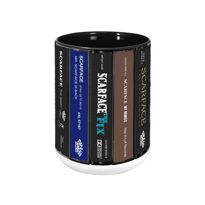 Scarface Albums Cassette Collection Retro Accent Mug
