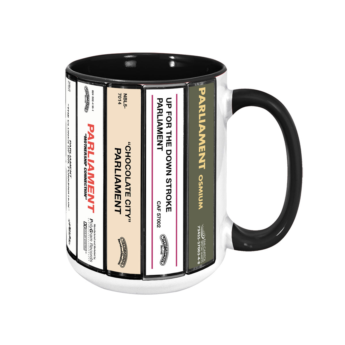 Parliament Albums Cassette Collection Retro Accent Mug