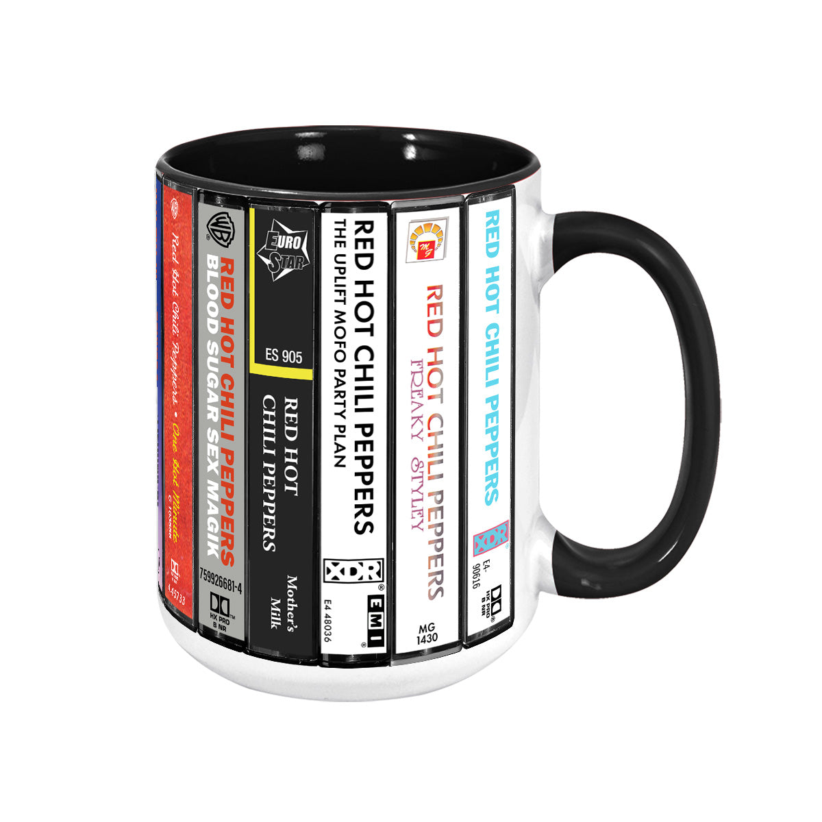 Red Hot Chili Peppers Albums Cassette Retro Collection Accent Mug