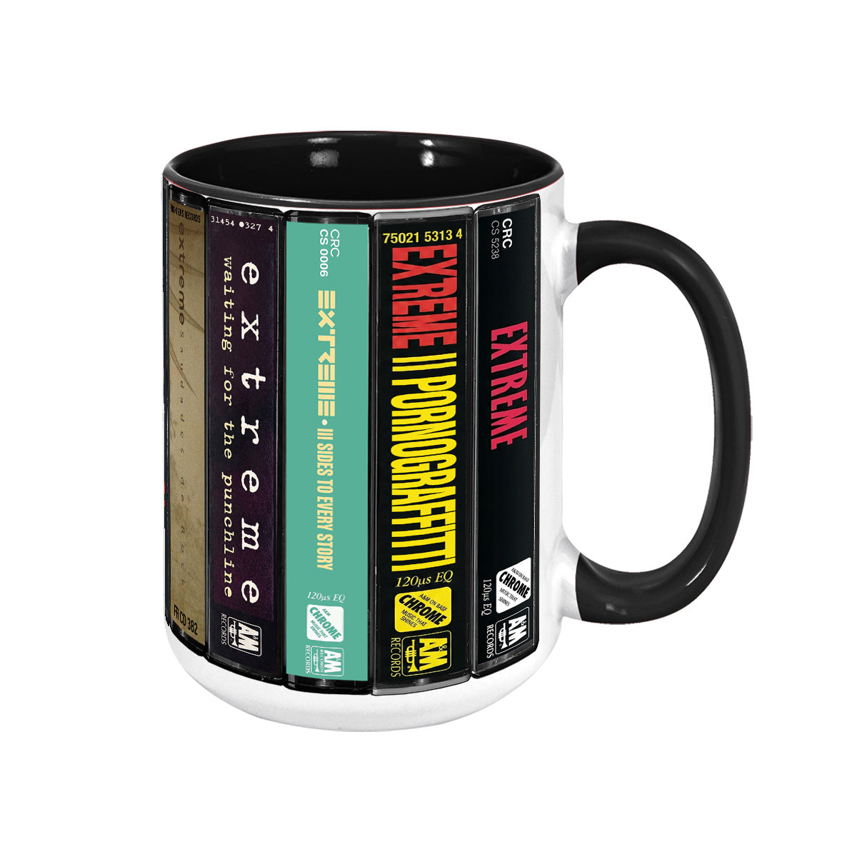 Extreme Albums Cassette Collection Retro Accent Mug