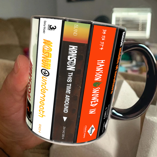 Hanson Albums Cassette Collection Retro Accent Edge-to-Edge Printed Mug
