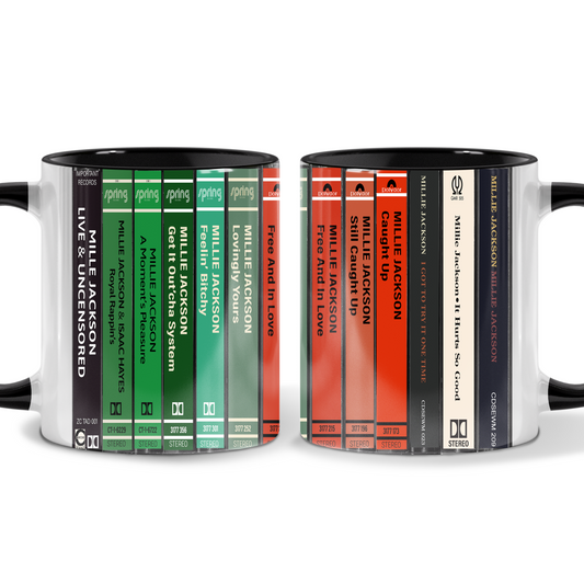 Millie Jackson Albums Cassette Collection Retro Accent Mug