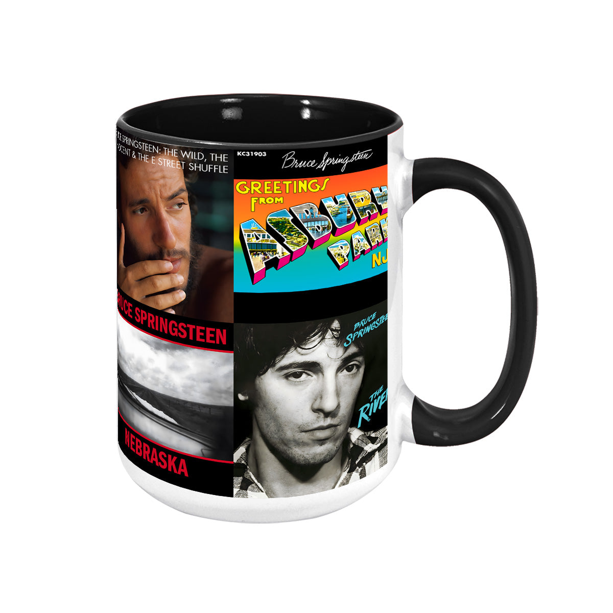 Bruce Springsteen Albums Cover Collection Retro Accent Mug
