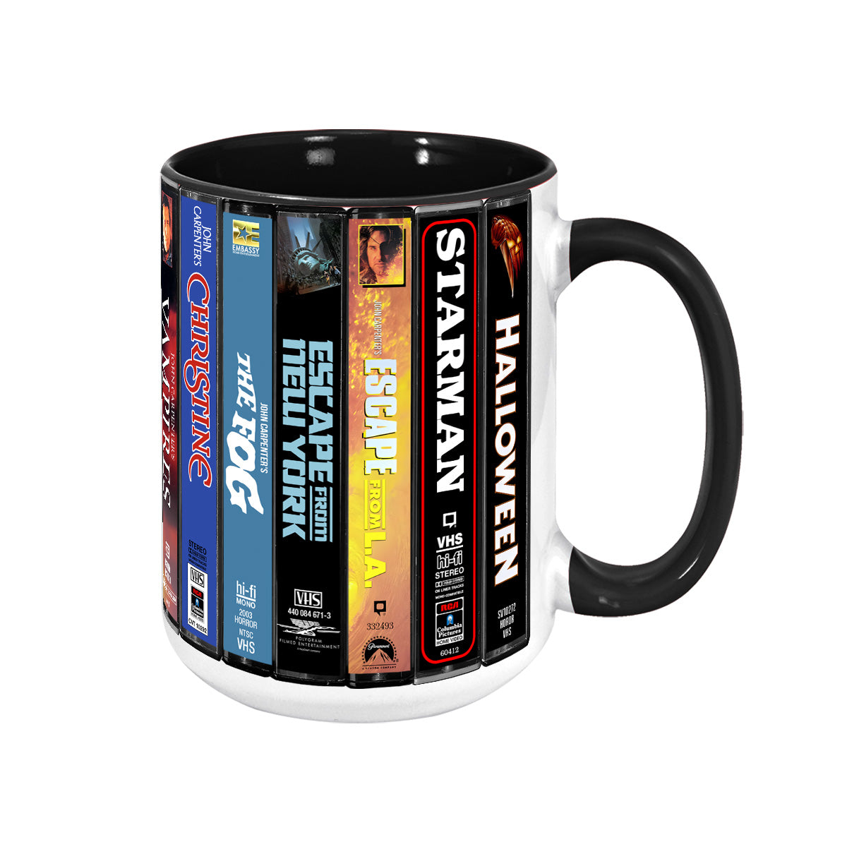 VHS Tape John Carpenter Movies Nostalgic Accent Mug