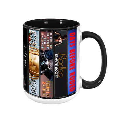 Travis Scott Albums Cassette Collection Retro Accent Mug