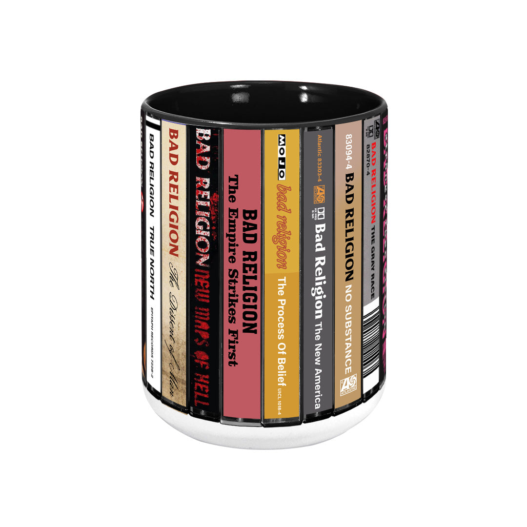 Bad Religion Albums Cassette Collection Retro Accent Edge-to-Edge Printed Mug