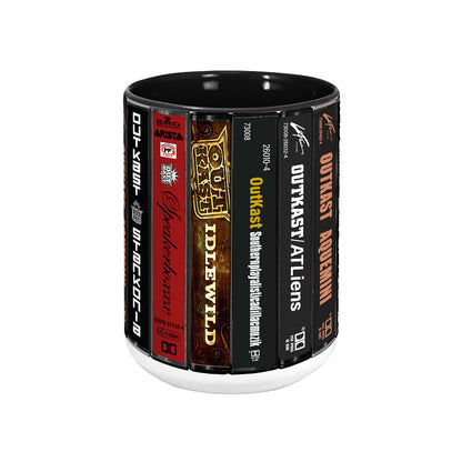 Outkast Albums Cassette Collection Retro Accent Edge-to-Edge Printed Mug