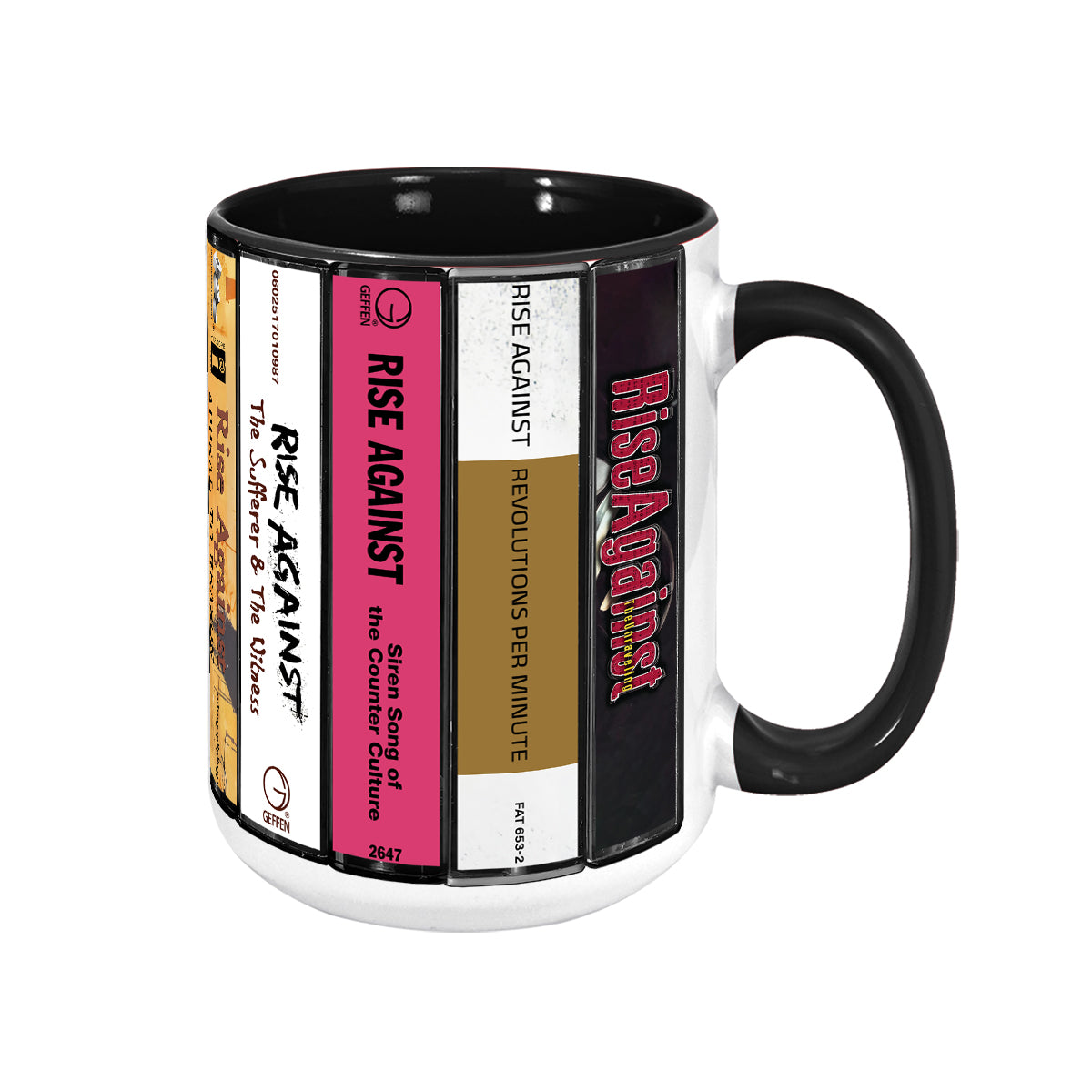 Rise Against Albums Cassette Collection Retro Accent Mug