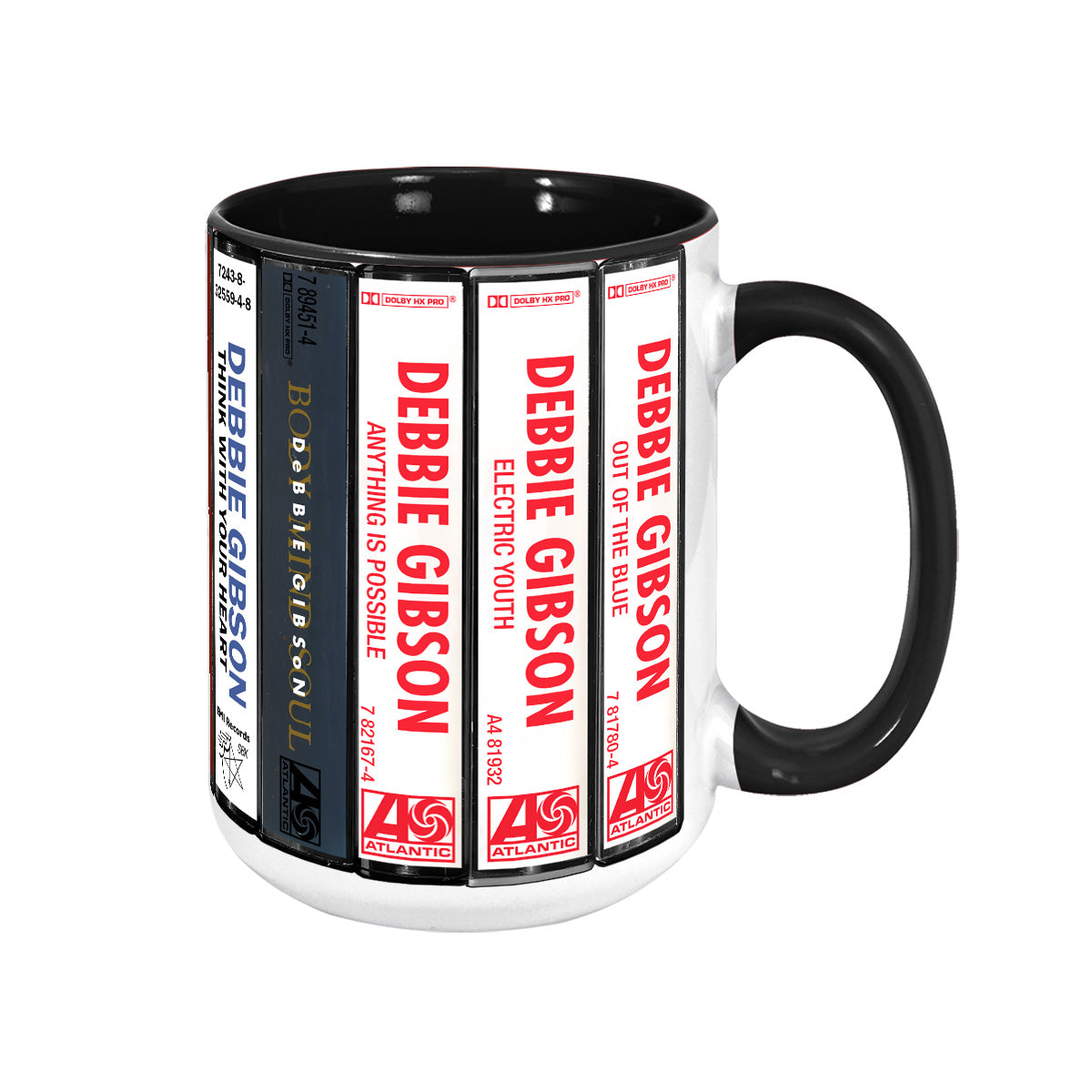 Debbie Gibson Albums Cassette Collection Retro Accent Mug