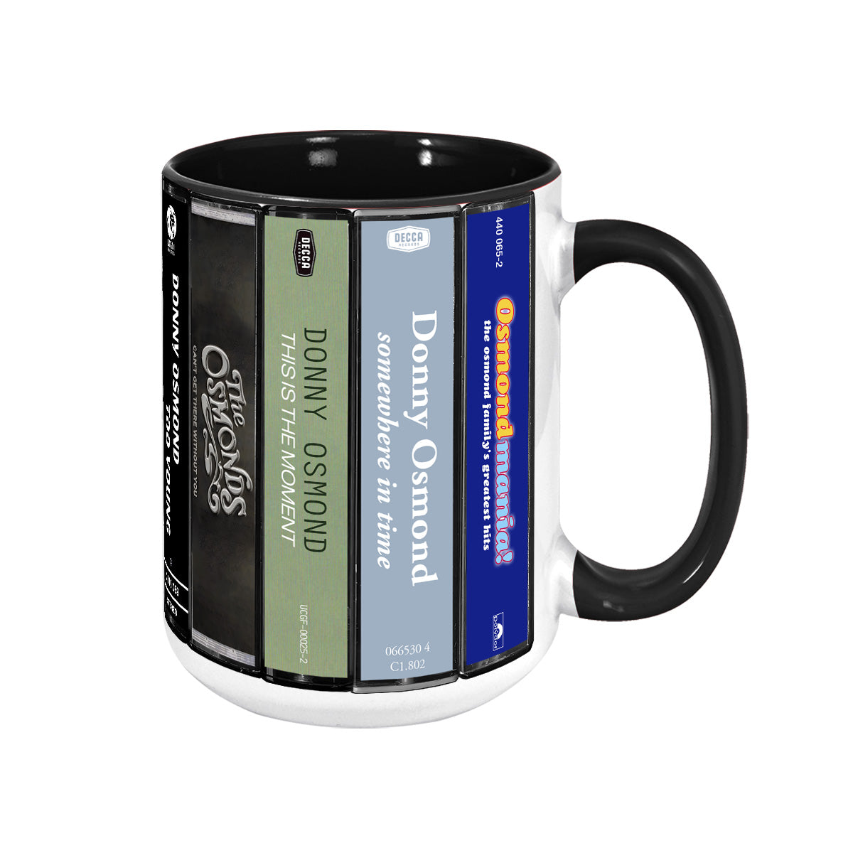The Osmonds Albums Cassette Collection Retro Accent Mug