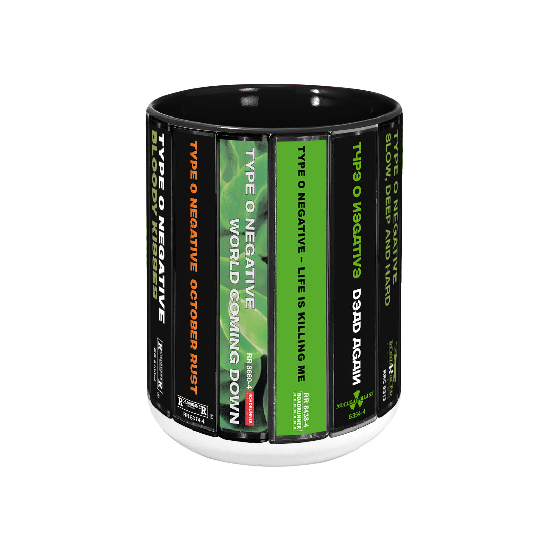 Type O Negative Albums Cassette Collection Retro Accent Mug