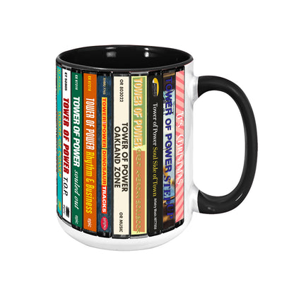 Tower of Power Albums Cassette Collection Retro Accent Mug