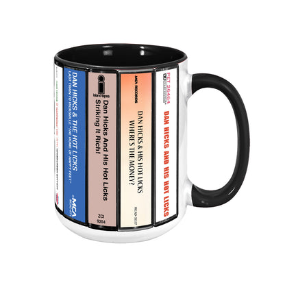 Dan Hicks and His Hot Licks Albums Cassette Collection Retro Accent Mug
