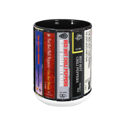 Red Hot Chilli Peppers Albums Cassette Retro Collection Accent Mug