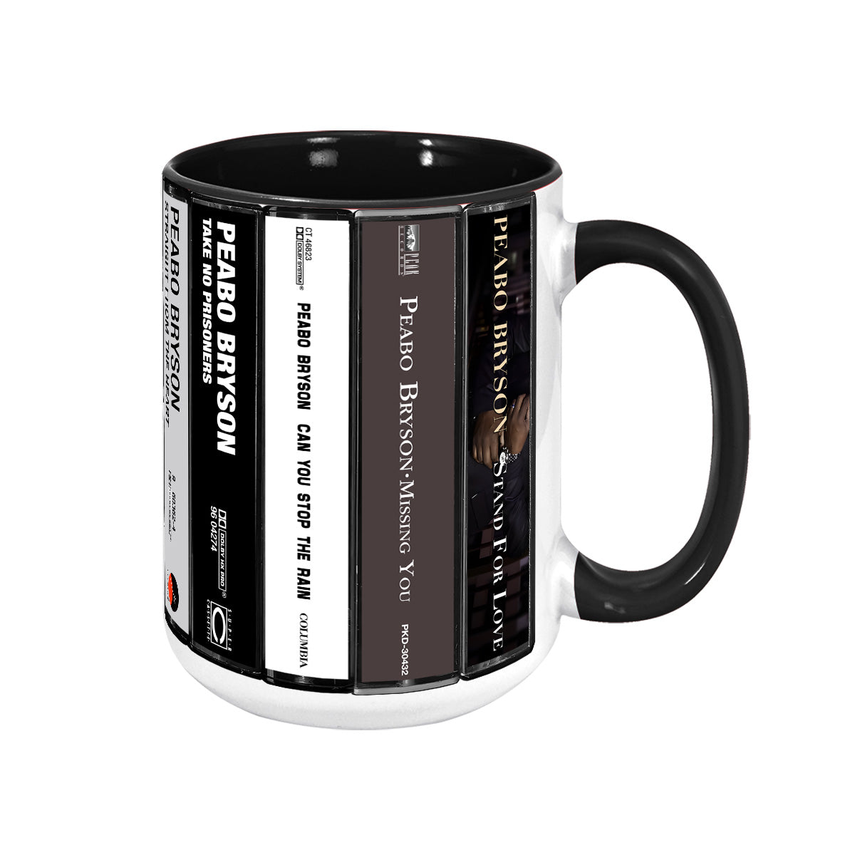 Peabo Bryson Albums Cassette Collection Retro Accent Mug