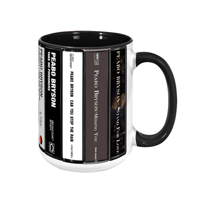 Peabo Bryson Albums Cassette Collection Retro Accent Mug