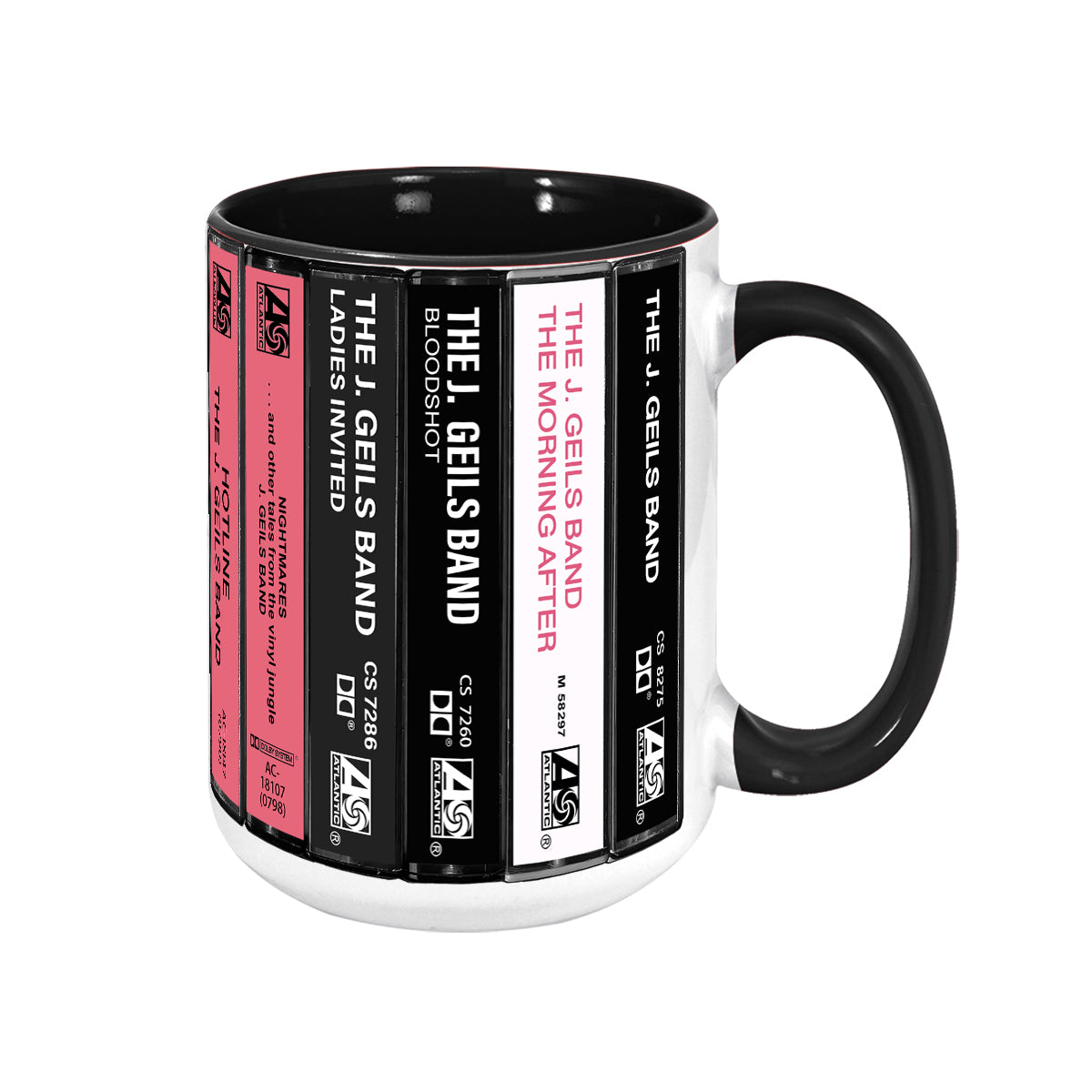 The J. Geils Band Albums Cassette Collection Retro Accent Mug